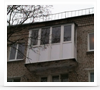 Теплый пластиковый п-образный балкон с крышей