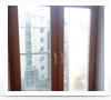 Т-образное двухстворчатое ламинированное окно  в Старом фонде
