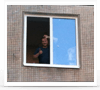 Двухстворчатое окно ПВХ в панельке
