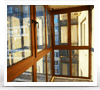 Замена холодного остекления балкона системы "Авангард" на теплое. Ламинированные окна Rehau Sib (70мм.) с энергосберегающим двухкамерным стеклопакетом.