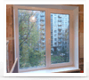 Двухстворчатое окно ПВХ в панельке